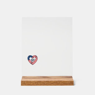 Cœur patriotique Merci Conception vectorielle vint