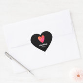 Cœur Penser à vous Coeur Sticker (Enveloppe)