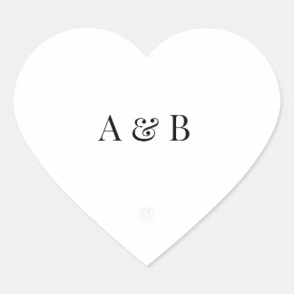 Cœur Personalised Wedding Envelope Sticker | Initials