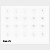 Cœur Personalized dragonfly valentine sticker (Feuille)