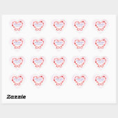 Cœur Personalized Romantic Valentine’s Day Sticker (Feuille)