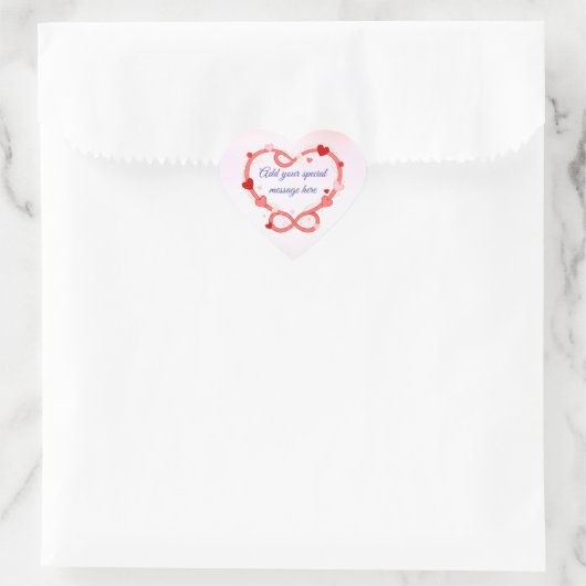 Cœur Personalized Romantic Valentine’s Day Sticker (Sac)