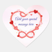 Cœur Personalized Romantic Valentine’s Day Sticker (Devant)