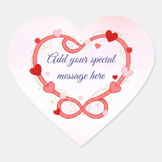 Cœur Personalized Romantic Valentine’s Day Sticker (Devant)