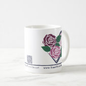 Coeur personnalisé de la Mug de Merch Rose (Devant droit)