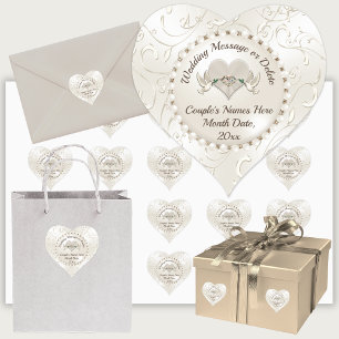 Coeur personnalisé, Stickers Mariage