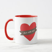 Coeur personnalisé Valentines Jour Mug (Gauche)