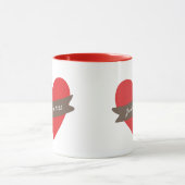 Coeur personnalisé Valentines Jour Mug (Centre)