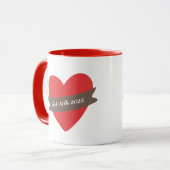 Coeur personnalisé Valentines Jour Mug (Devant gauche)