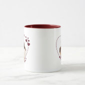 Coeur photo cadre Mug Maroon (Centre)