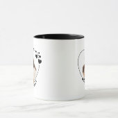 Coeur photo cadre Mug noir (Centre)