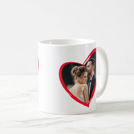 Coeur Photo Café Mug (Devant droit)