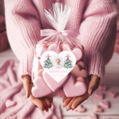 Cœur Pink Bow Winter Onederland Heart Sticker