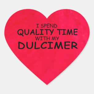 Cœur Qualité Temps Dulcimer Sticker Coeur