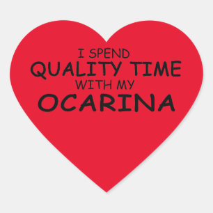 Cœur Qualité Temps Ocarina Coeur Sticker
