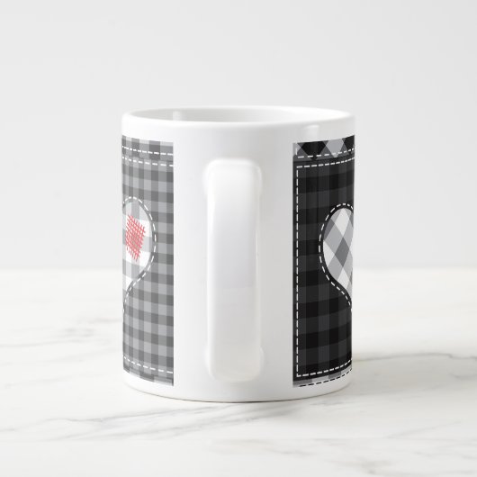 Coeur Quilt Patchwork Café Mug (Dos)