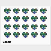 Cœur Rainbow Heart Guitar Notes Sticker de musique pers (Feuille)
