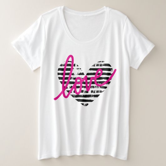 Cœur rayé création amour (Design devant)