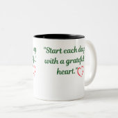 "Coeur reconnaissant - Mug Inspirationnel" (Devant droit)