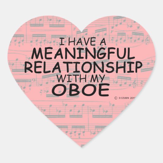 Cœur Relation significative Sticker Coeur Oboe (Devant)
