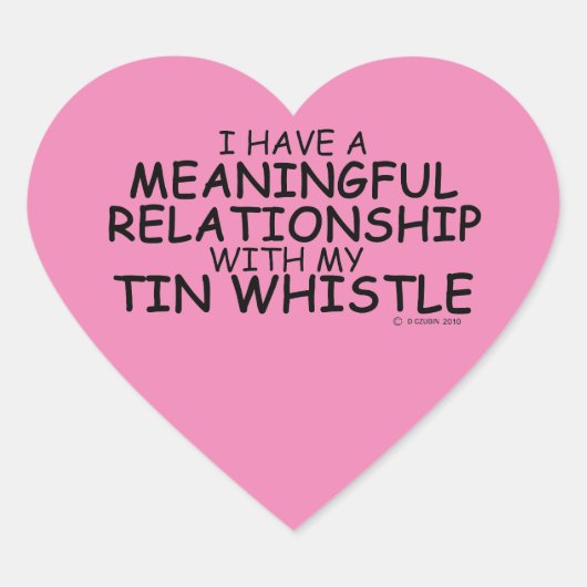 Cœur Relation significative Tin Sifflet Sticker Coeur (Devant)