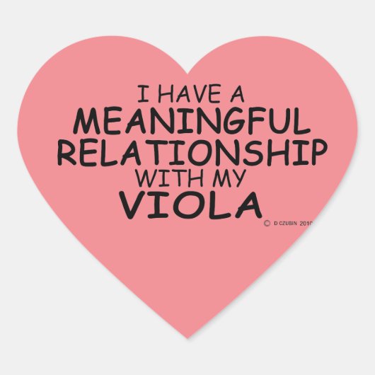 Cœur Relation significative Viola Coeur Sticker (Devant)
