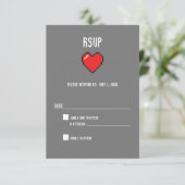 Cœur ringard 8 bits rsvp (Debout devant)