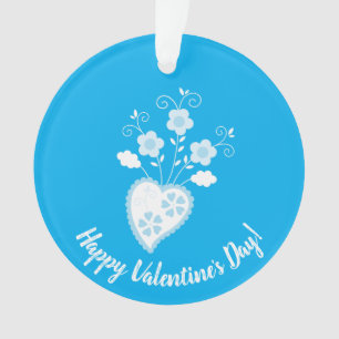 Coeur romantique bleu portugais