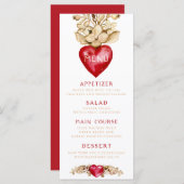 Coeur romantique | Menu du dîner (Devant / Derrière)