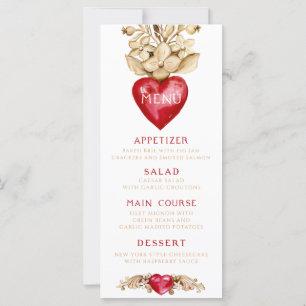 Coeur romantique   Menu du dîner