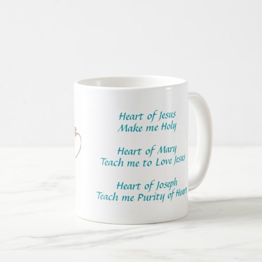 Coeur Rosary Café Mug (Devant droit)
