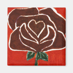 "Coeur Rose #7" Magnet floral