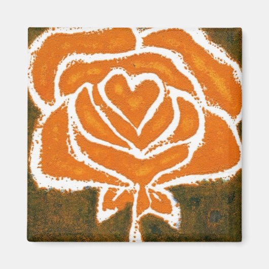 "Coeur Rose #8" Magnet floral (Devant)