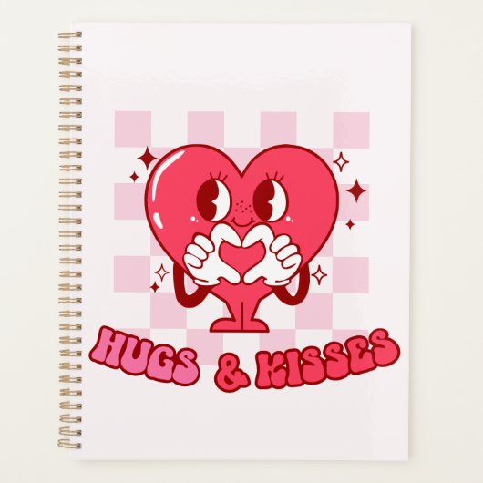 Coeur rose accolades et baisers (Devant)