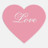 Coeur rose Aimer autocollants (Devant)