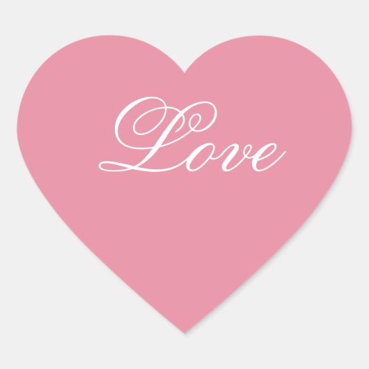 Coeur rose Aimer autocollants (Devant)