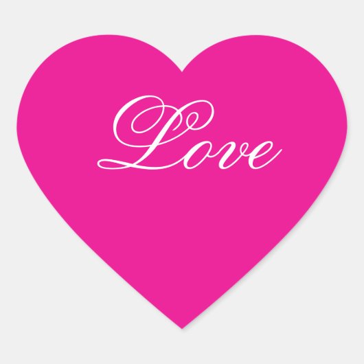 Coeur rose Aimer autocollants (Devant)