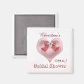 Coeur rose, arc, aimant à Fête des mariées de fleu (Recto/Verso)