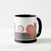 Coeur rose avec Mug magique Rose (Devant droit)