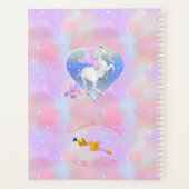 Coeur rose avec Unicorn Baby Planner (Dos)
