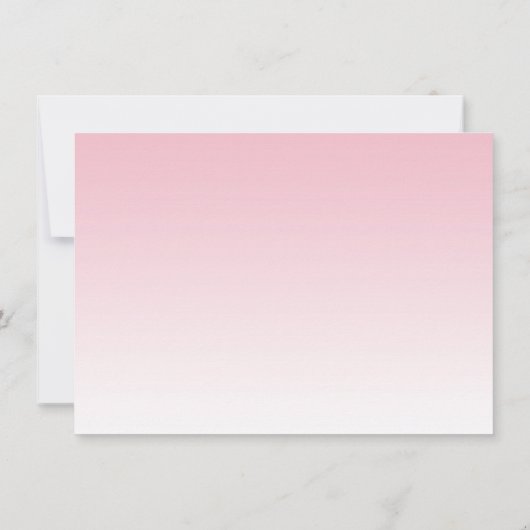 Coeur rose bébé fille douche invitations (Dos)