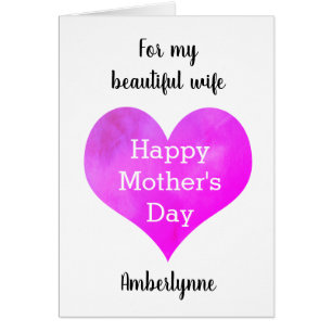 Coeur rose Bonne mère Fête des femmes