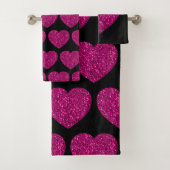 Coeur rose chaud faux parties scintillant scintill (En situation)