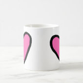 Coeur rose classique Mug (Centre)