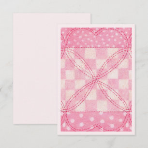 COEUR ROSE COUVERTURE 3.5x5 Carte plate / Rose / V