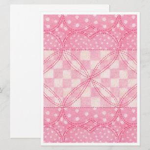 COEUR ROSE COUVERTURE 6.5x8.75 Carte à plat / Vert
