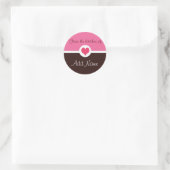 Coeur rose "de la cuisine de" Sticker (Sac)
