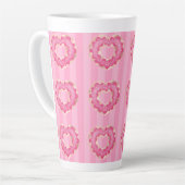 Coeur rose Doughnut café Mug (Angle gauche)