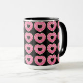 Coeur rose Doughnut café Mug (Devant droit)