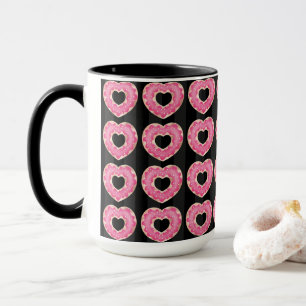 Coeur rose Doughnut café Mug